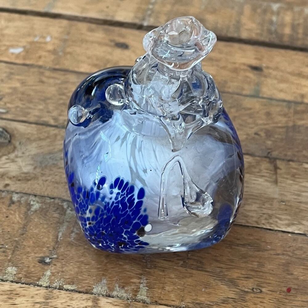 Hand-Blown Art Glass Abstract Sculpture 4.5" Decor Handcrafted - Picture 11 of 12